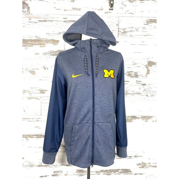 Nike Other - Nike Michigan Wolverines Dri-Fit Zip Jacket Blue Sz Small EUC